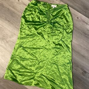 los angeles atelier & other stories green midi skirt